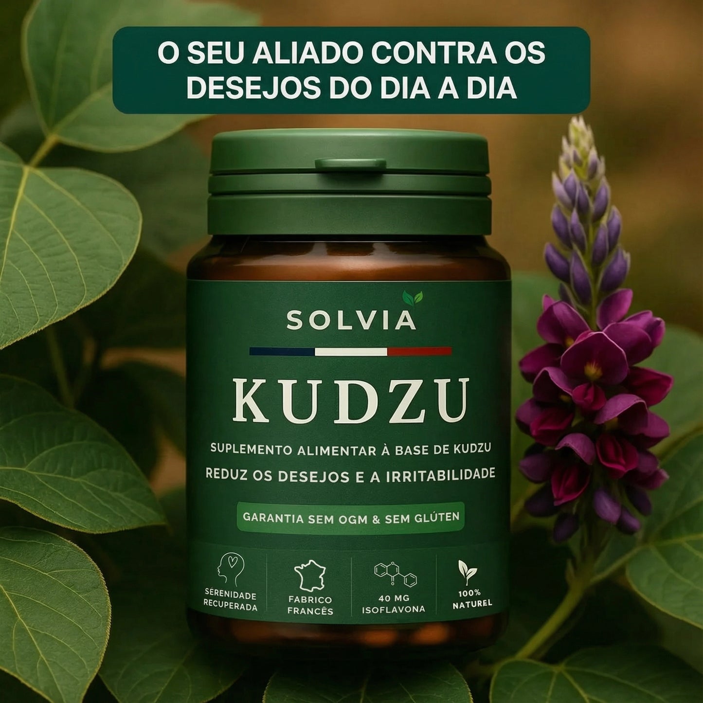 Kudzu Solvia 40 mg de isoflavonas – 100% natural